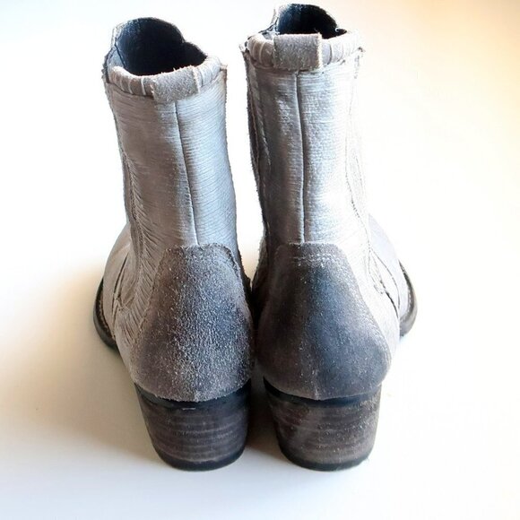 Splendid Grey Suede Leather Western Cowgirl / Cowboy Ankle Boots / Booties Sz. 8 - Picture 5 of 16